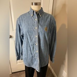 Ralph Lauren denim button down shirt